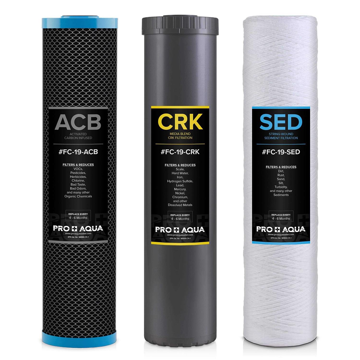 PRO+AQUA ELITE GEN2 Replacement Filter Set Whole House Heavy Metals Well Water