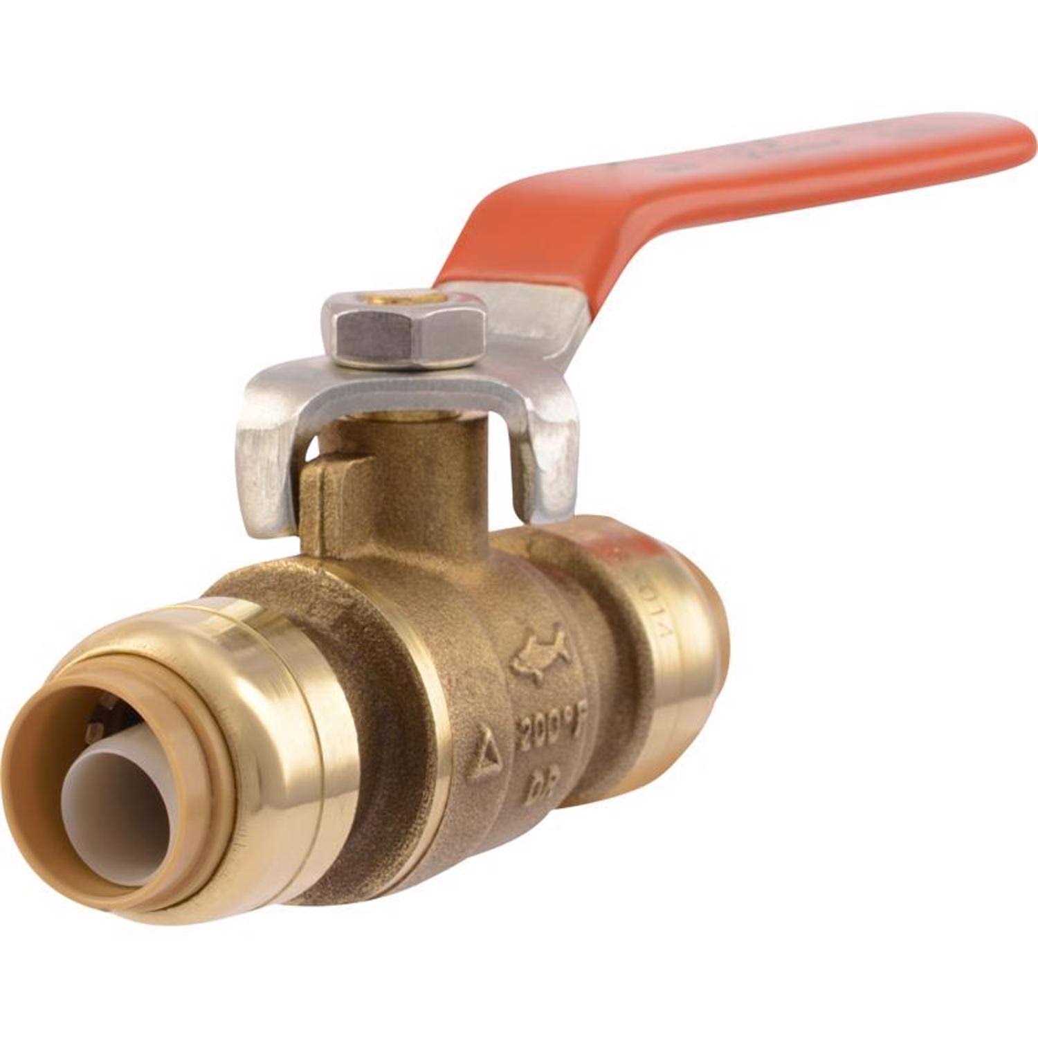 SharkBite 1/2 in. Brass Push Fit Ball Valve 22222-0000LFA