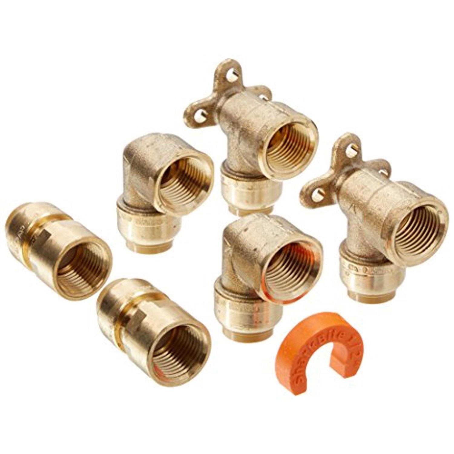 SharkBite 1/2 in. Push-to-Connect Shower Brass Installation Kit