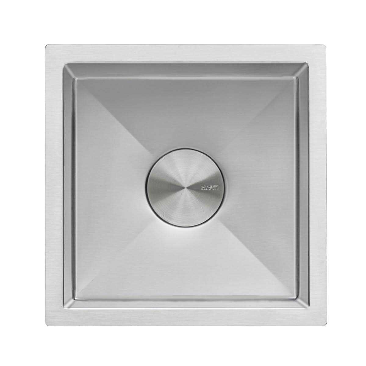 Ruvati 13 x 15 inch Undermount Bar Prep Tight Radius 16 Gauge Kitchen Sink Stainless Steel Single Bowl RVH7013