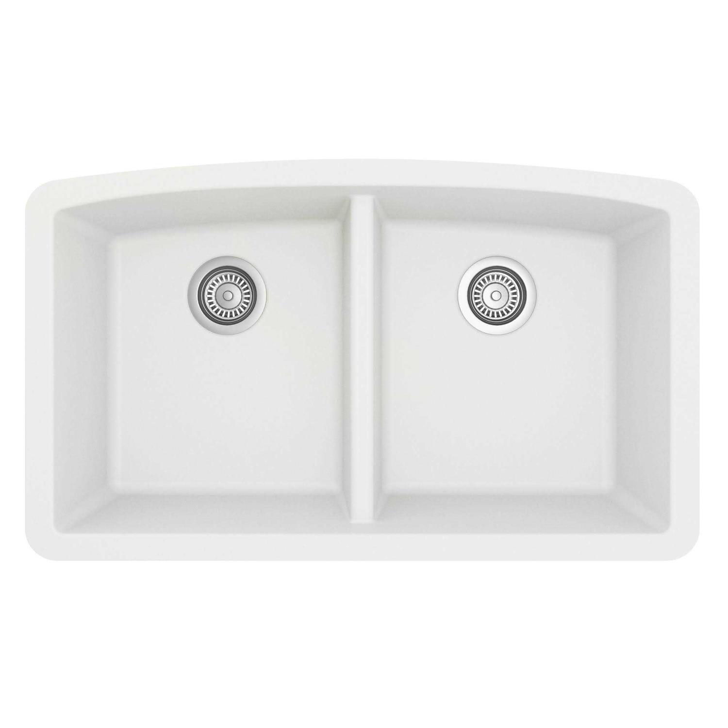 Karran Undermount Quartz Double Bowl Kitchen Sink QU-711