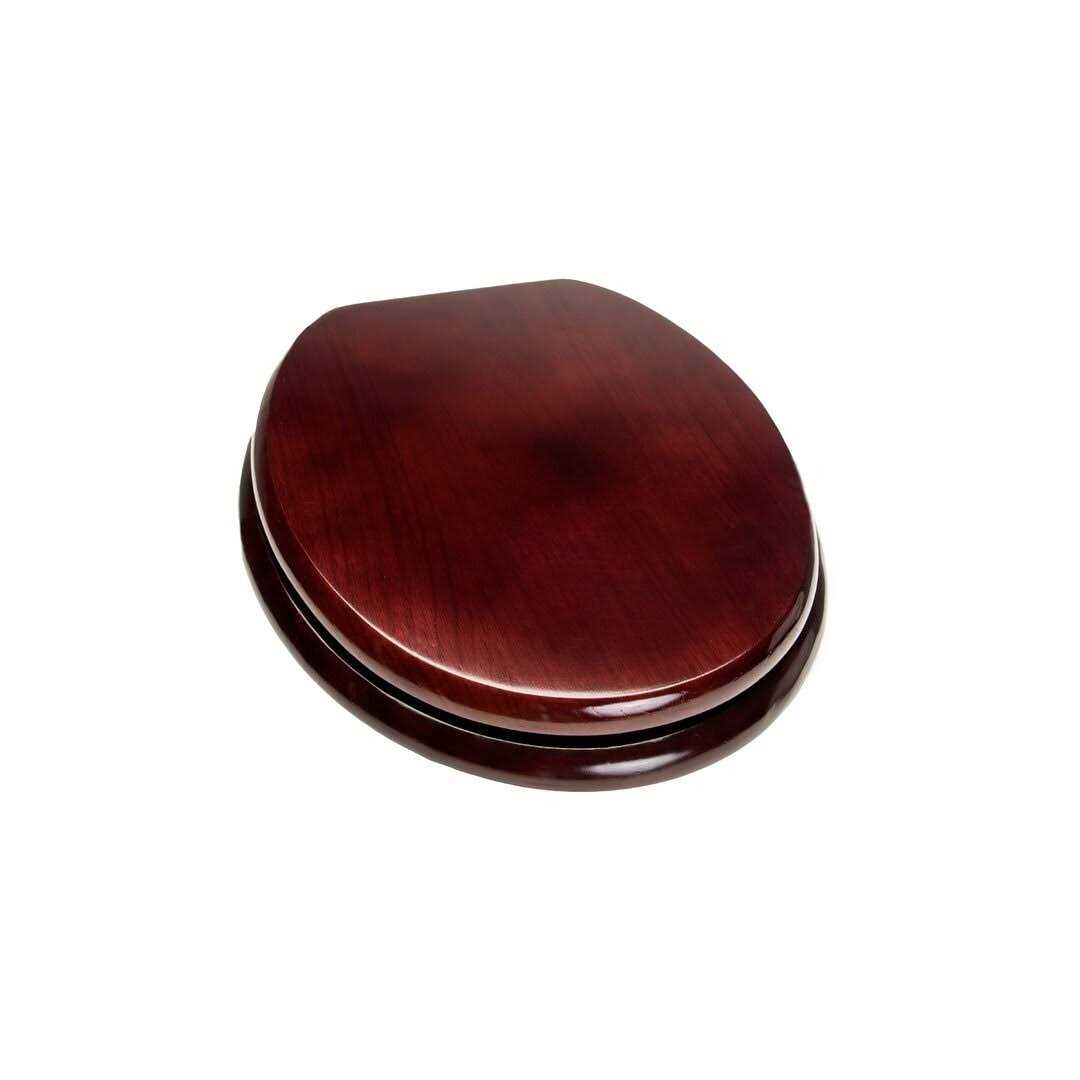Alternative view of Plumbing Technologies Designer Solid Round Oak Wood Toilet Seat Hinges