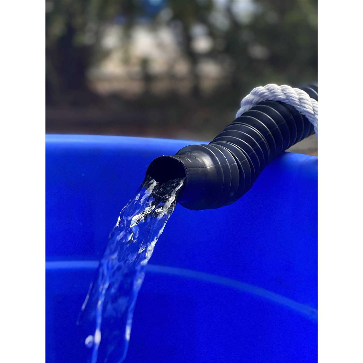 Alternative view of Pumps-a-Lot water powered water pump with a 24 foot discharge hose