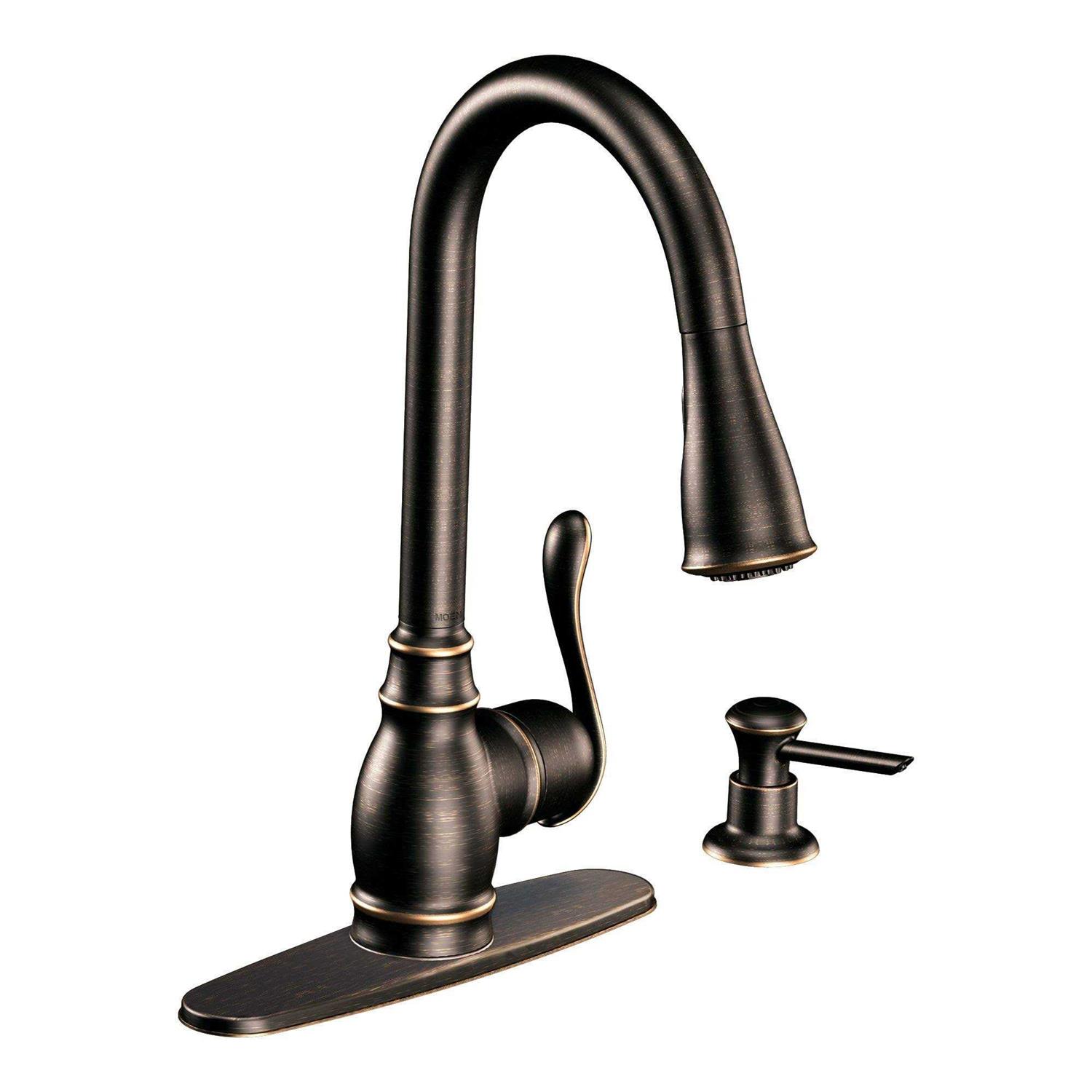 Moen Anabelle Single Handle Pull-Down Kitchen Faucet CA87003BRB