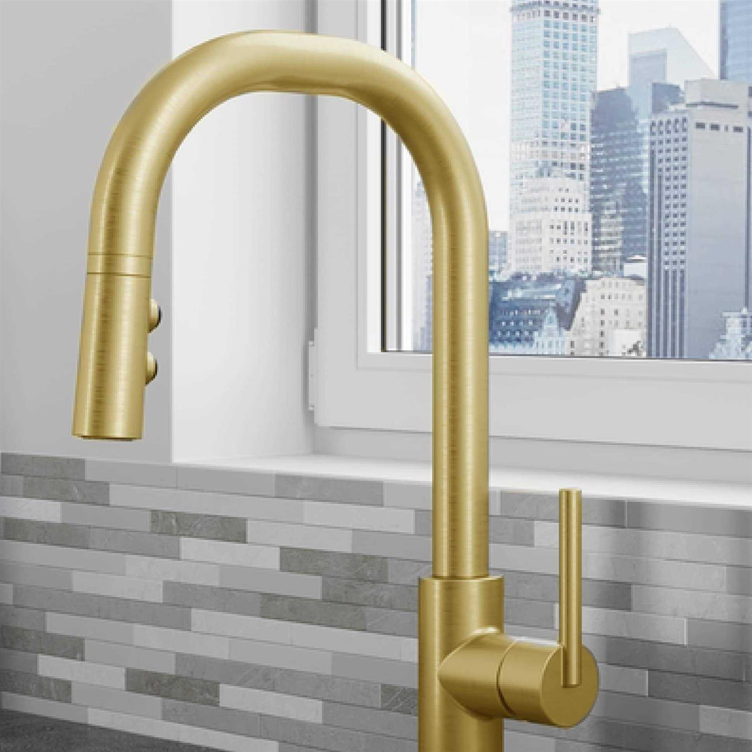 Pfister Zanna Single Handle Pull Down Sprayer Kitchen Faucet with Deckplate and Soap Dispenser ...