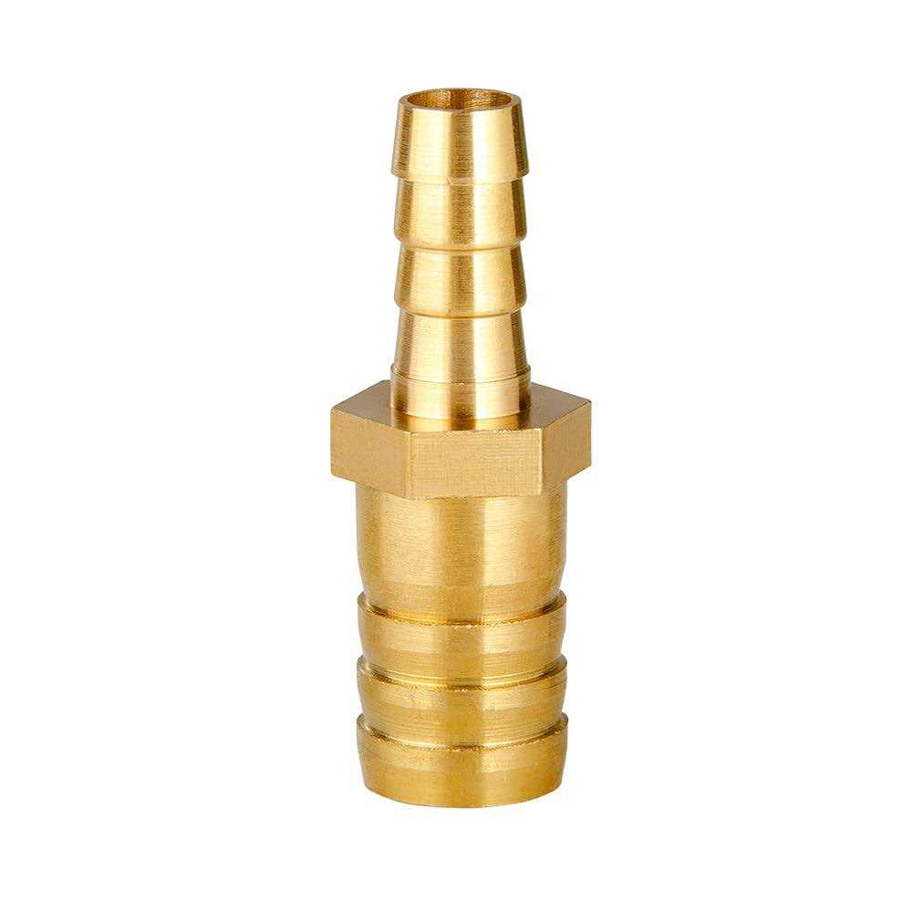 Alternative view of Quickun Brass Hose Barb Reducer Barbed Reducer Fitting Reducing Splicer Mender Union Adapter for Air Water Fuel