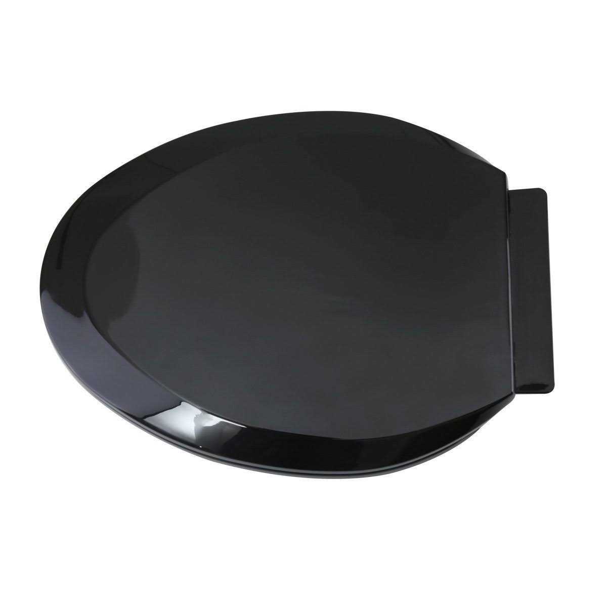 Alternative view of Renovators Supply Manufacturing Black Plastic Soft Close Toilet Seat Elongated