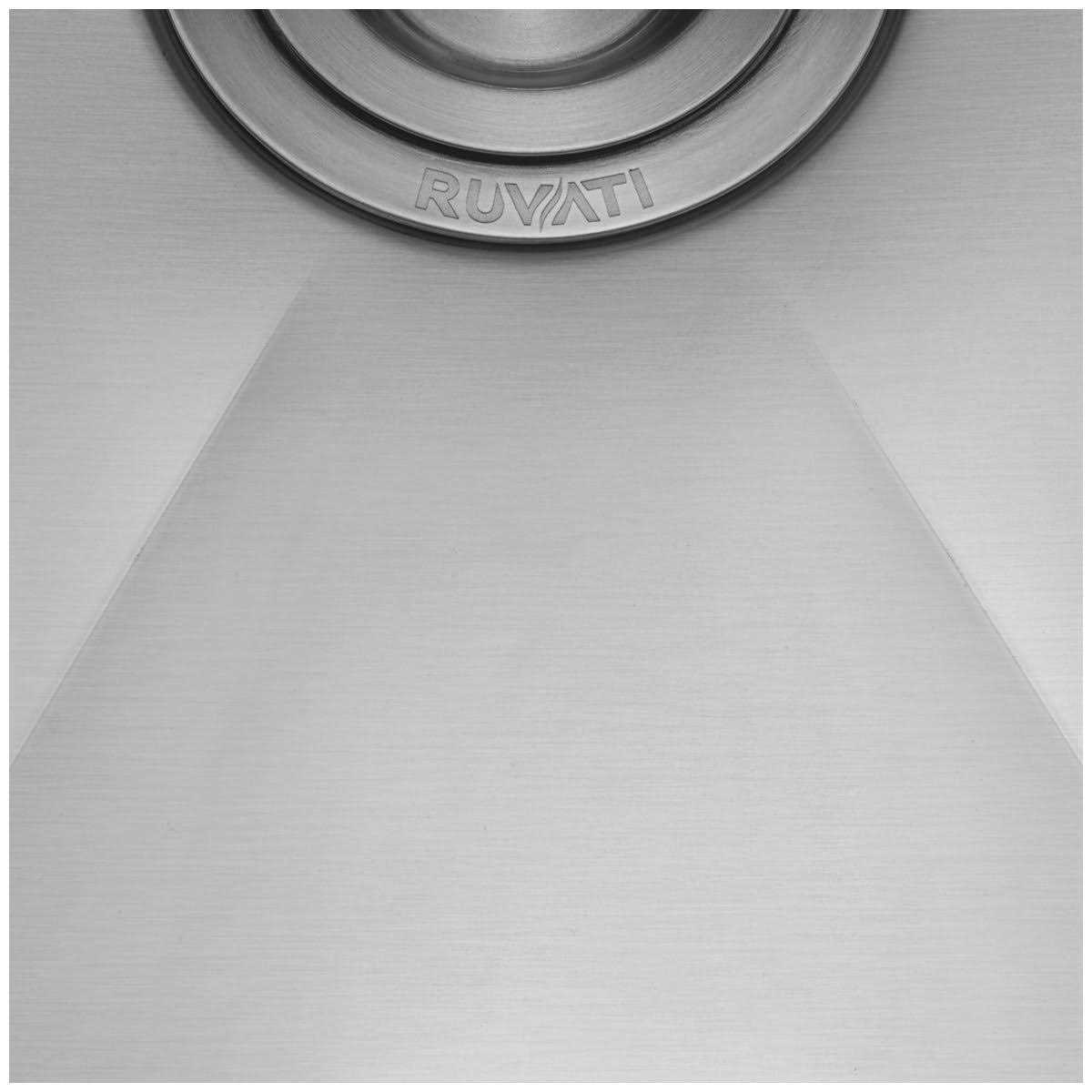 Alternative view of Ruvati 33-inch Undermount 16 Gauge Tight Radius Large Kitchen Sink Stainless Steel Single Bowl RVH7433