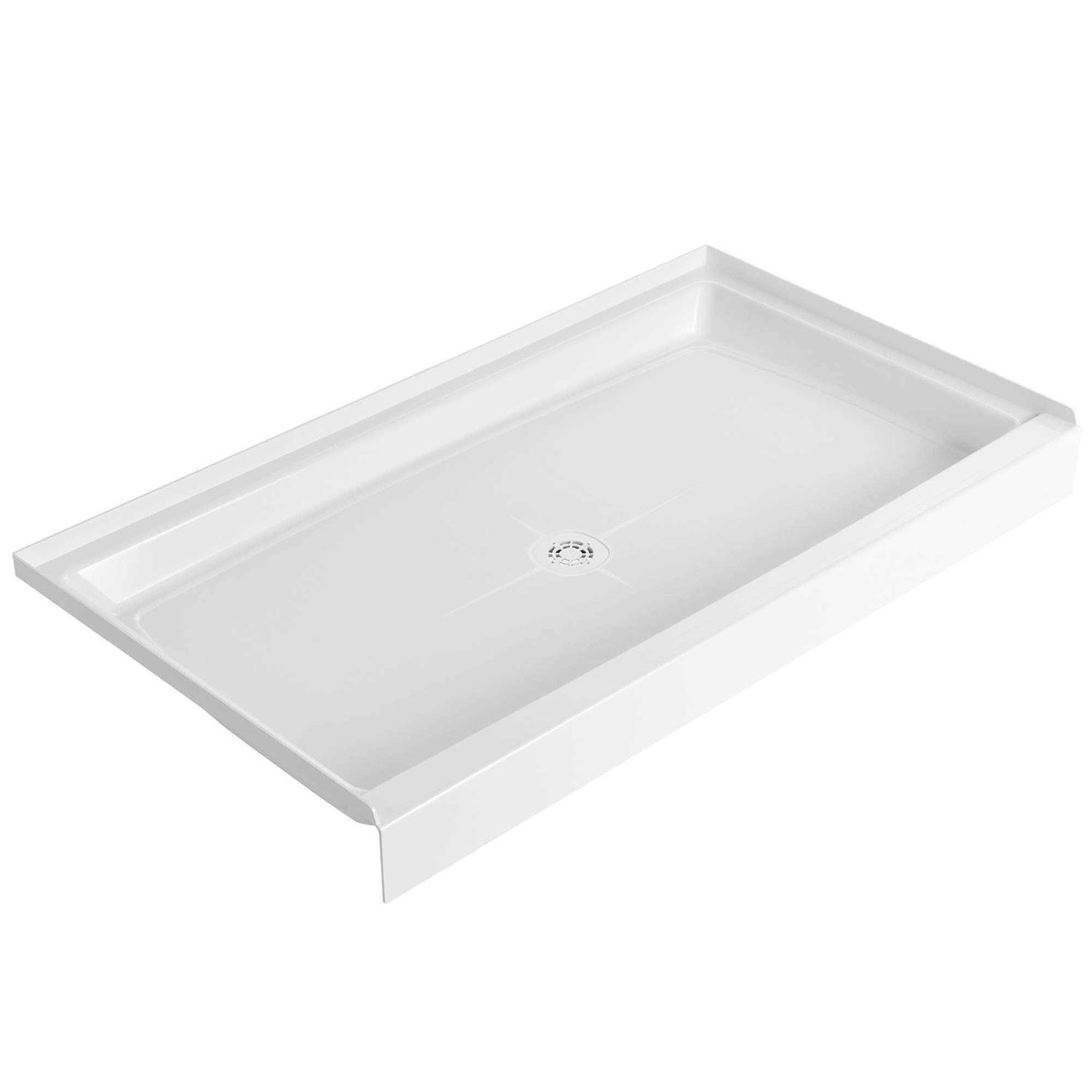 Alternative view of PROFLO PFSB5434 Morenci 54 x 34 Rectangular Shower Base with Single Threshold and Center Drain