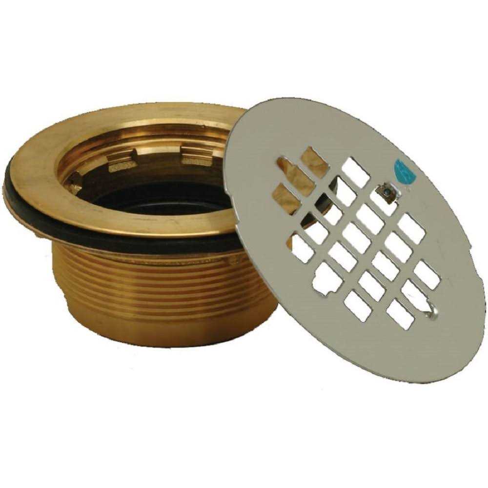PROFLO 4-1/4 Shower Drain Strainer with 2 Brass No-Caulk Shower