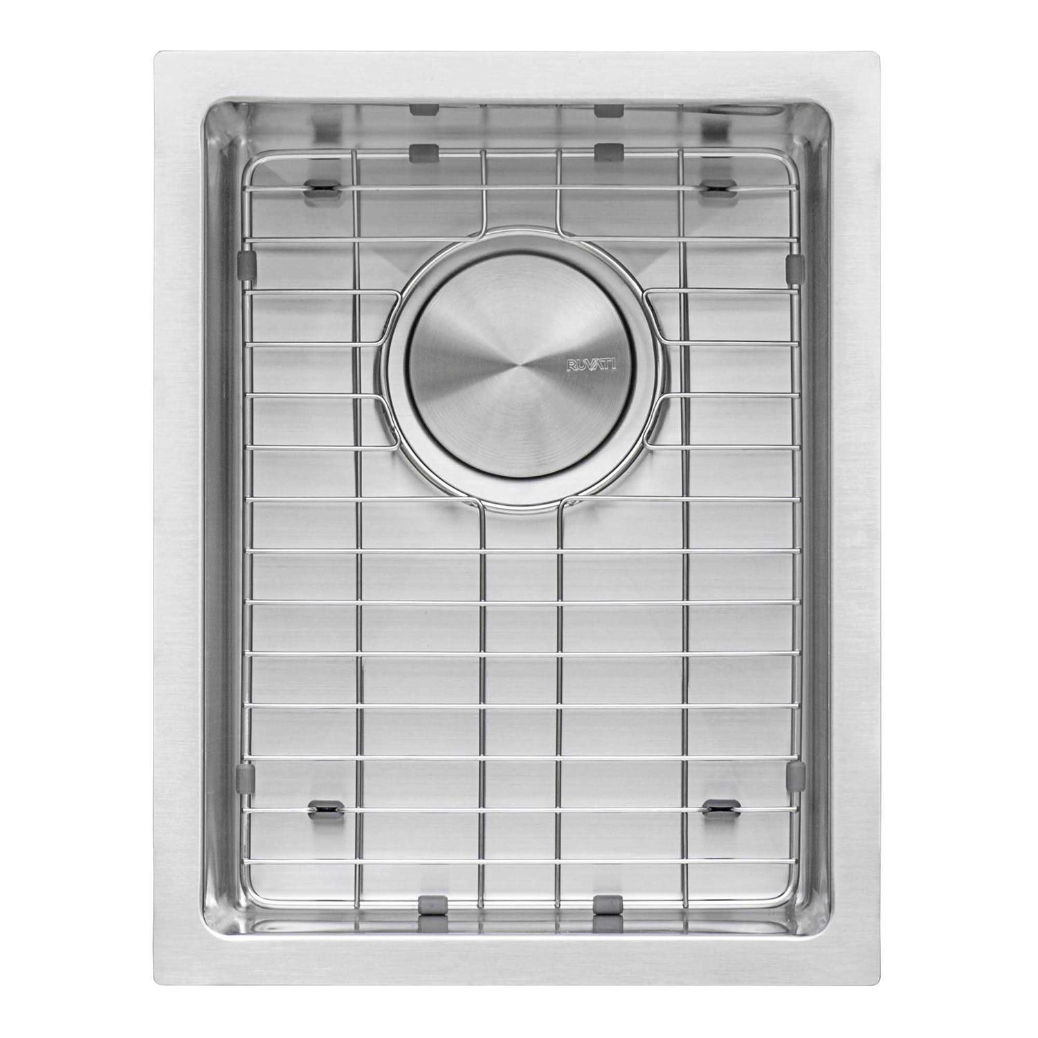 Alternative view of Ruvati 16 x 18 inch Undermount Bar Prep Tight Radius 16 Gauge Kitchen Sink Stainless Steel Single Bowl RVH7116
