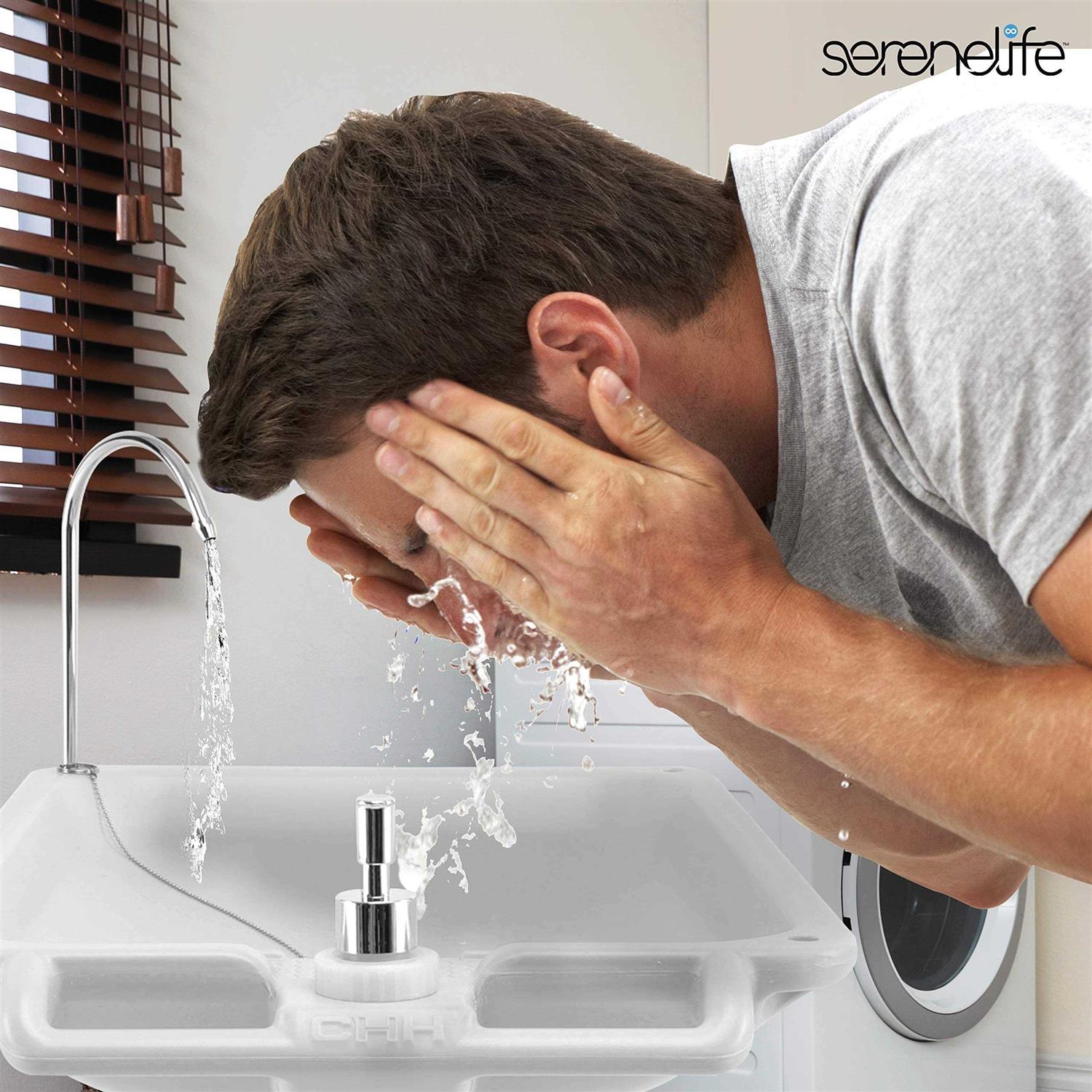 Alternative view of SereneLife SLCASN25 Portable Camping Sink w/Towel Holder & Soap Dispenser-30L