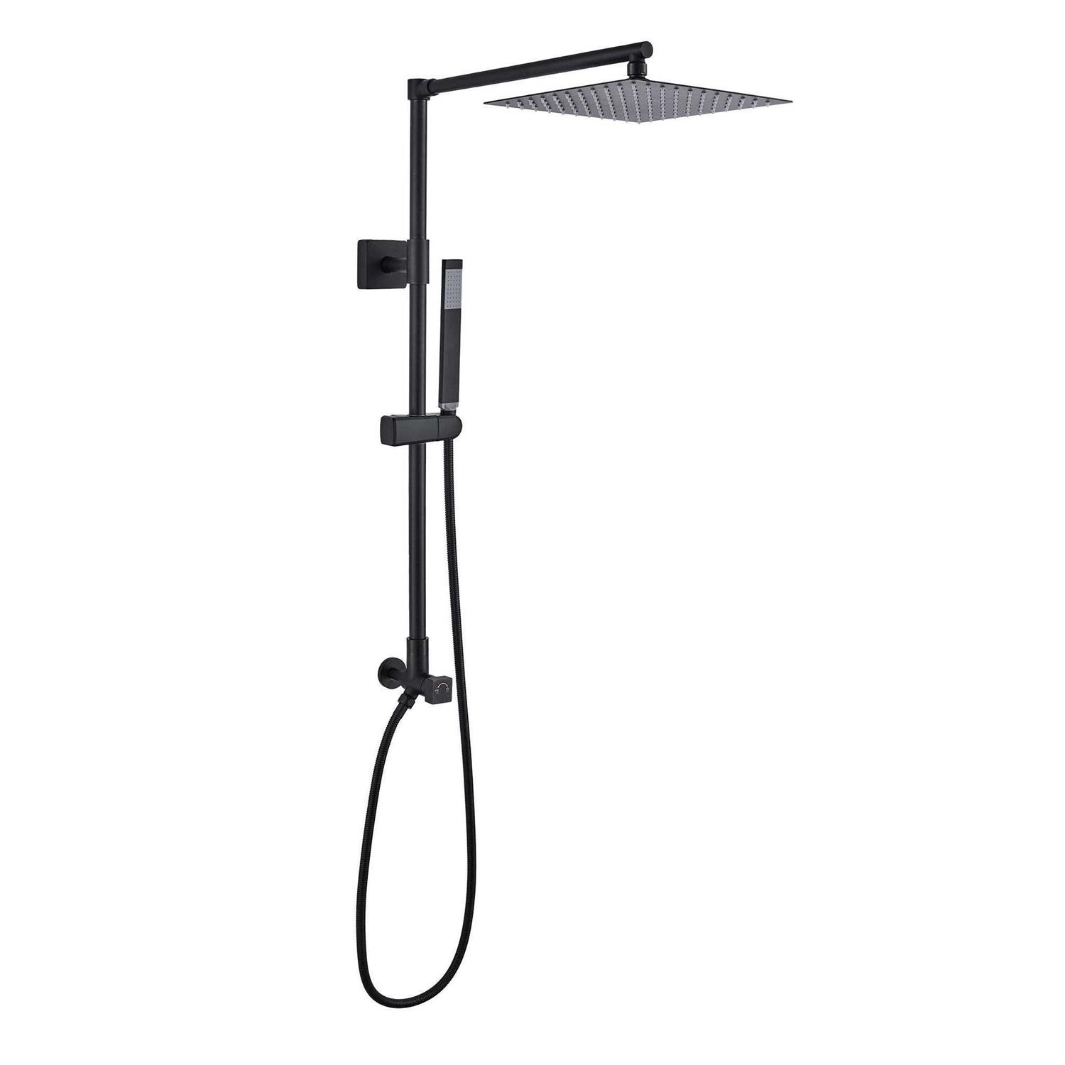 Polaris Lux 10 Square Shower Head & Handheld Shower Combo