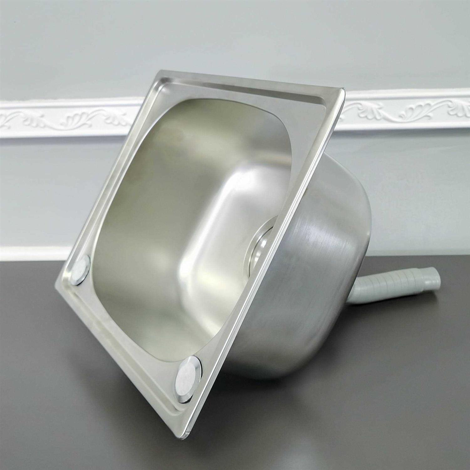 Alternative view of FixtureDisplays Stainless steel single bowl sink Cut out size 13.38 x 11 inche 10122-sink