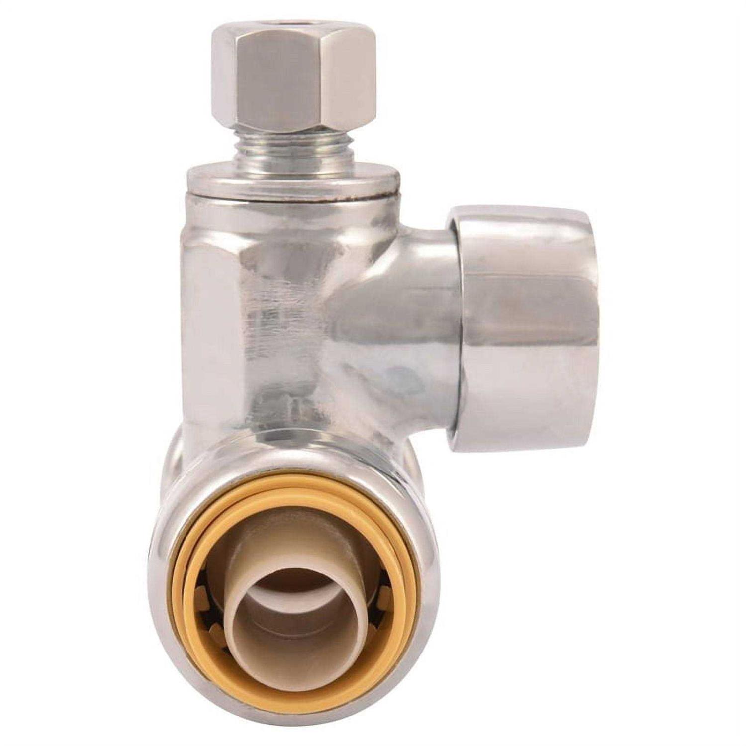 Alternative view of SharkBite Stop Push-to-Connect Tee 1/2 In. x 1/2 In. x 1/4