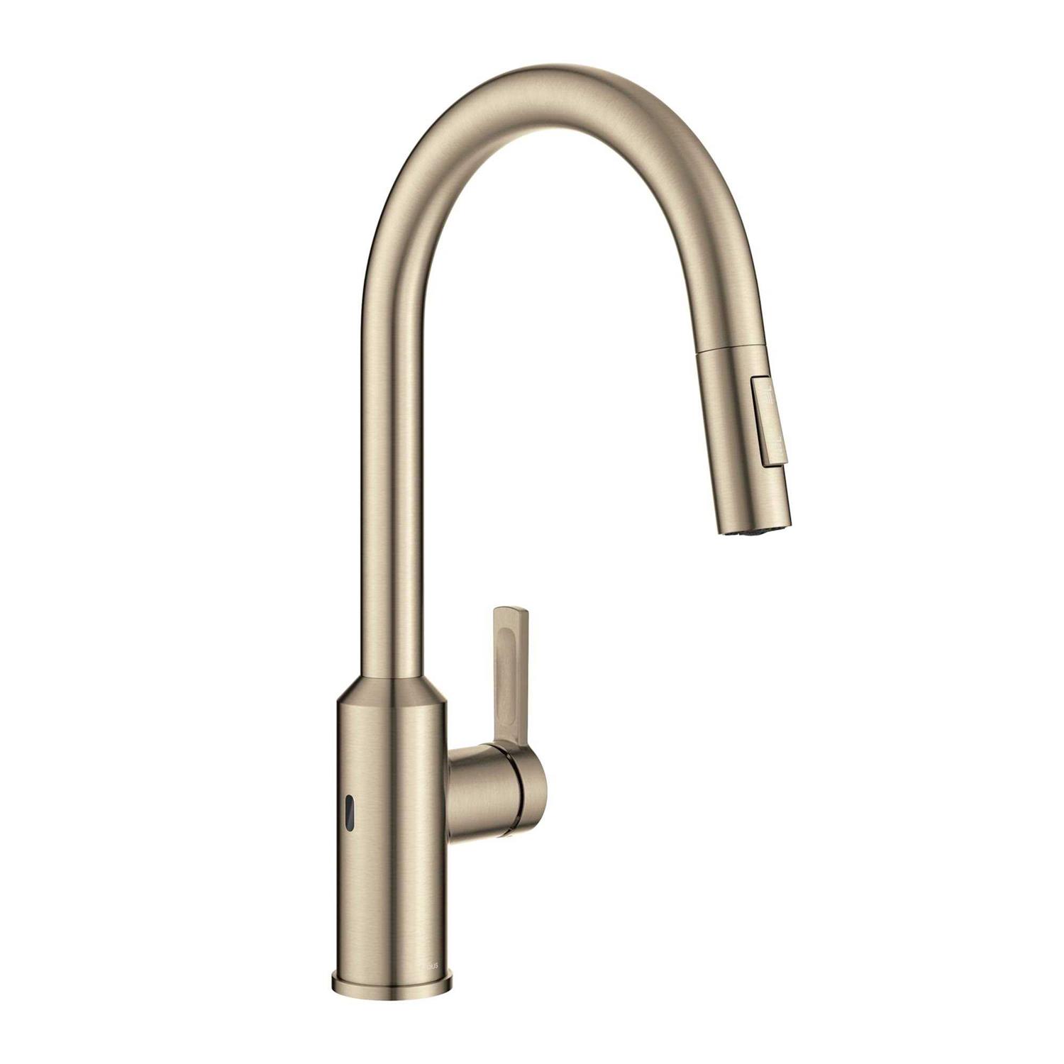 Kraus Oletto Touchless Sensor Pull-Down Single Handle Kitchen Faucet KSF-2830SFACB