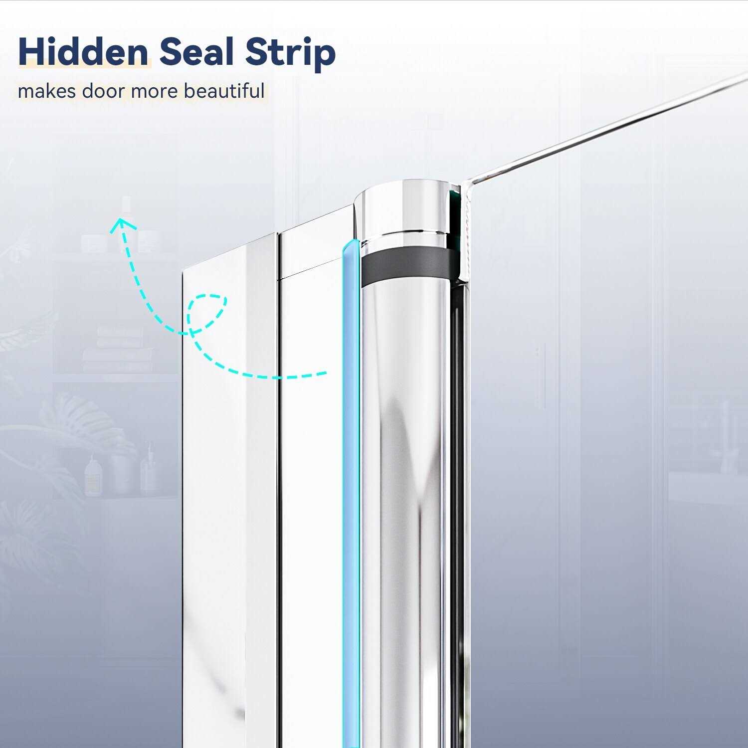 Alternative view of Elegant Bi-Fold Frameless Shower Door