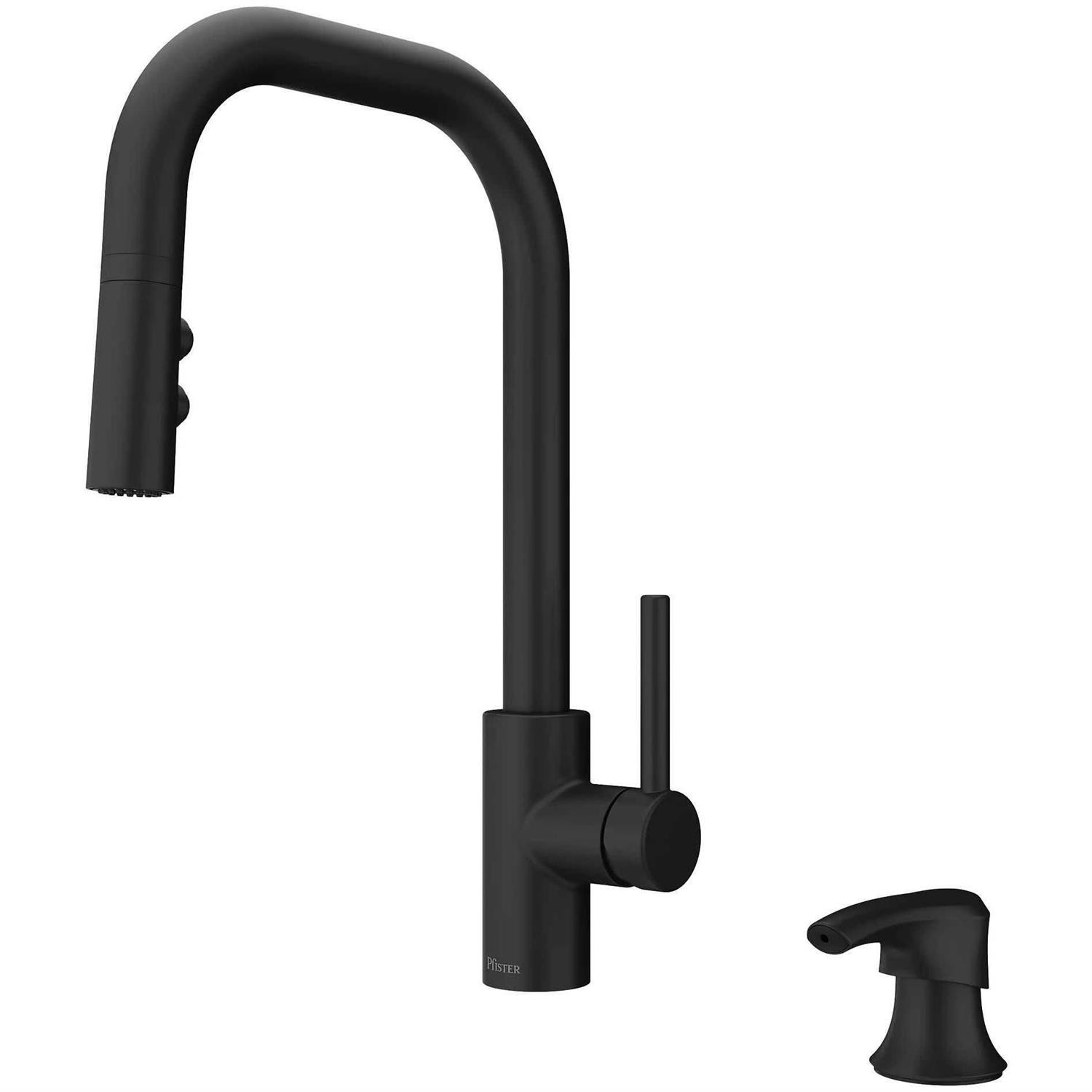 Pfister F-529-7Znr Zanna 1.66 GPM Single Hole Pull Down Kitchen Faucet F-529-7ZNRB