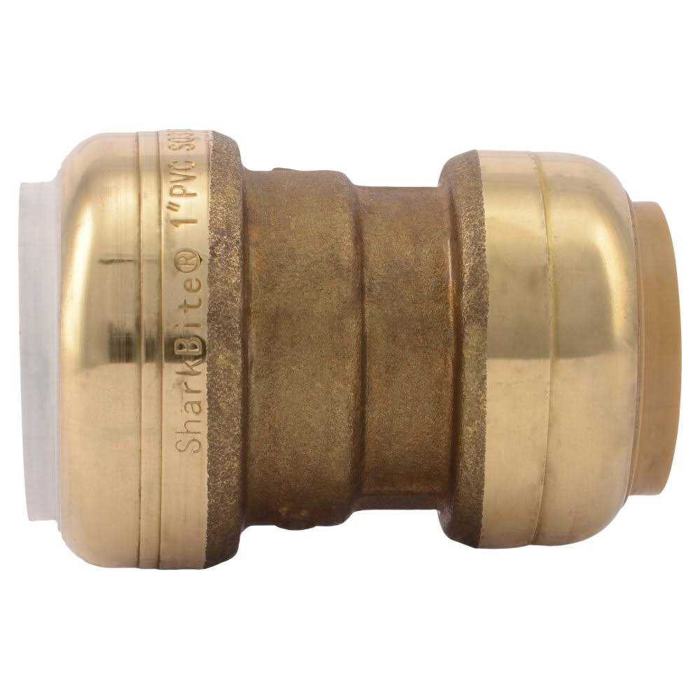 Alternative view of SharkBite 1 in. CTS x PVC Brass Push-to-Connect Coupling UIP4020A
