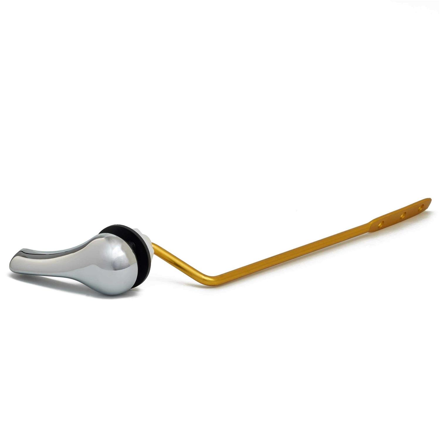 Qualihome Universal Toilet Tank Flush Lever Chrome Finish Handle with Metal Nut