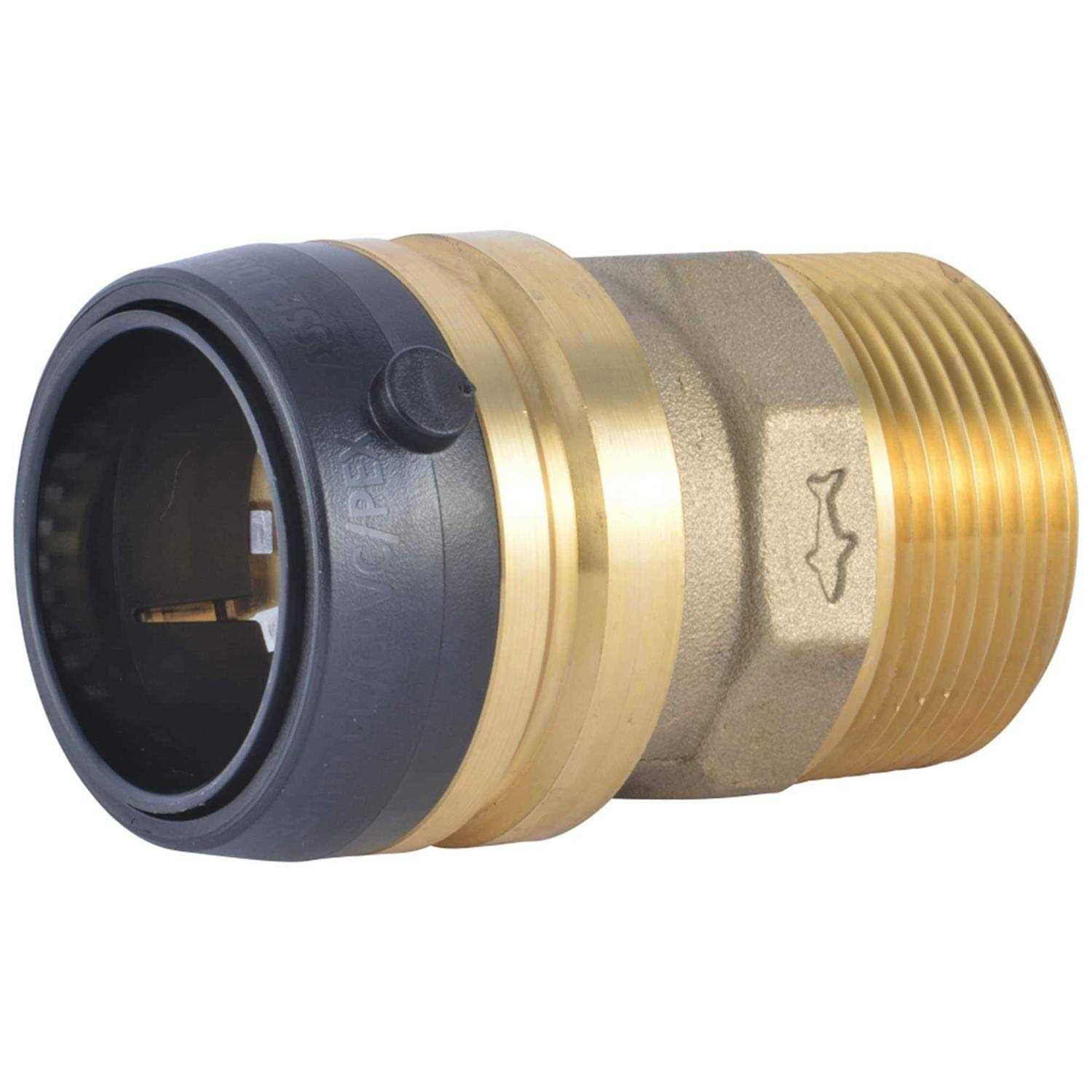 SharkBite Push to Connect 1-1/4 in. 1-1/4 in. Dia. Male Connector UXL113532M