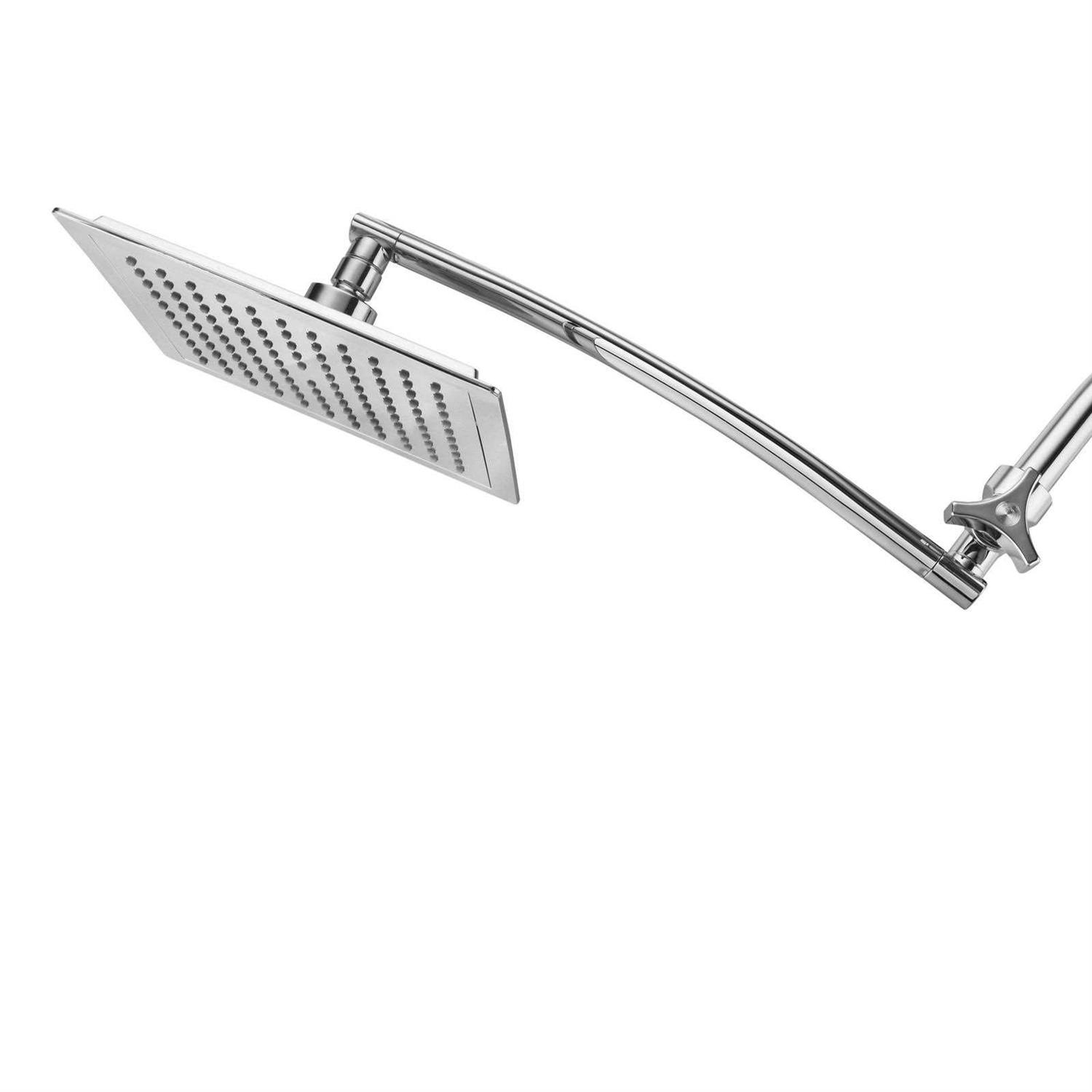 Alternative view of Razor Mega Size 9-inch Chrome Face Square Rainfall Shower with Arch Design and 15-inch Stainless Steel Extension Arm 1447