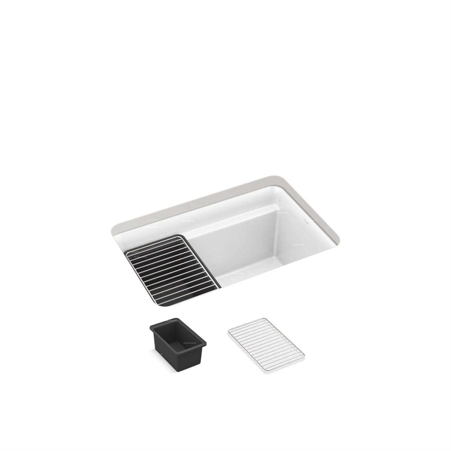 KOHLER Cairn 27-1/2 x 18-5/16 x 12-5/8 Undermount Utility Sink