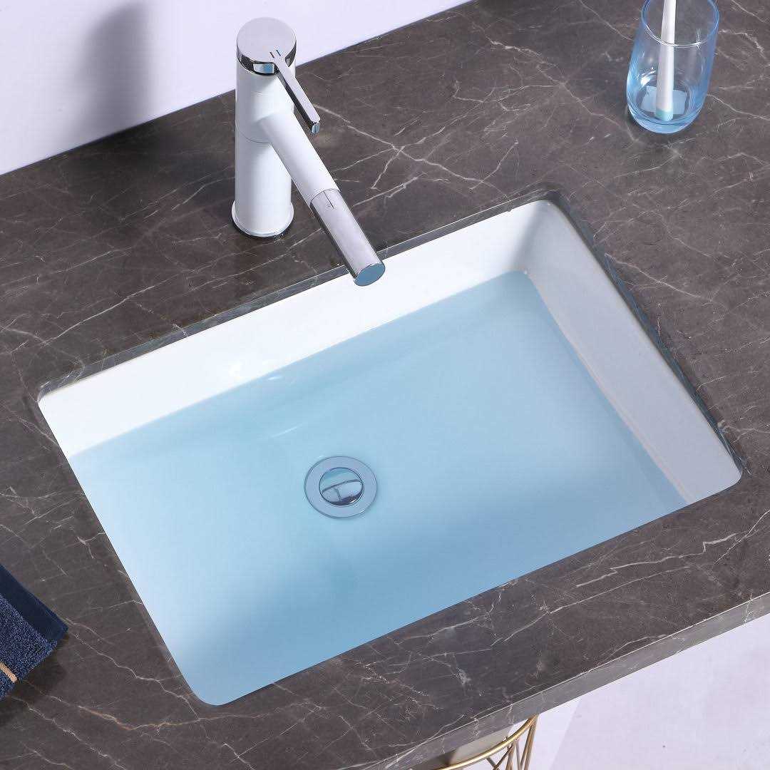 Meje #202H -18 Inch Vessel Sink Rectangle Undermount Bathroom Sink ...