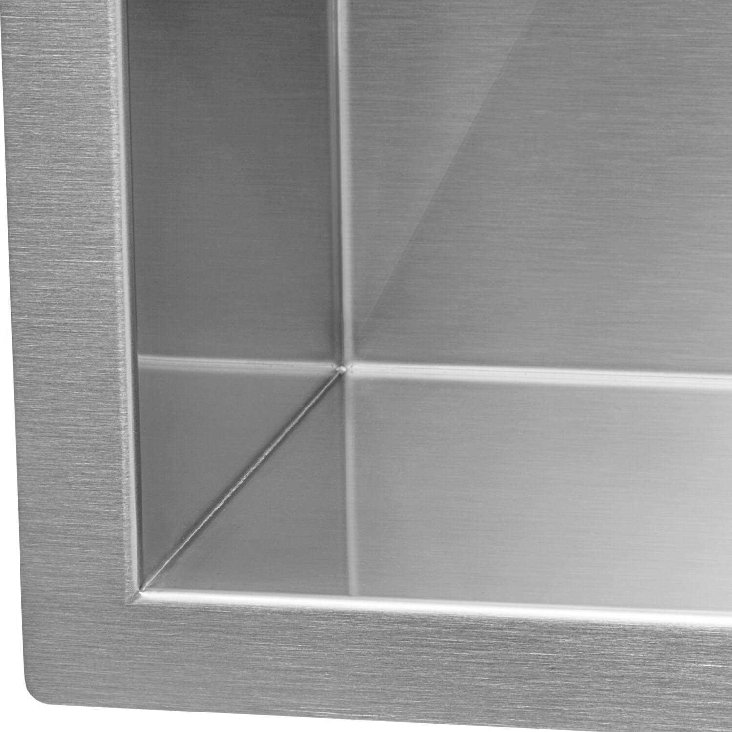 Alternative view of Ruvati 21 x 18 x 12 Deep Laundry Utility Sink Undermount 16 Gauge Stainless Steel RVU6121