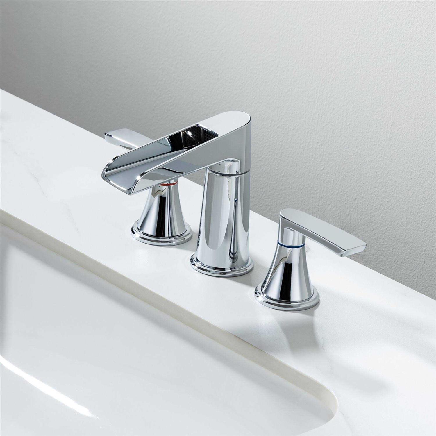 Rainlex Widespread Faucet 2-handle Bathroom Faucet with Drain Assembly