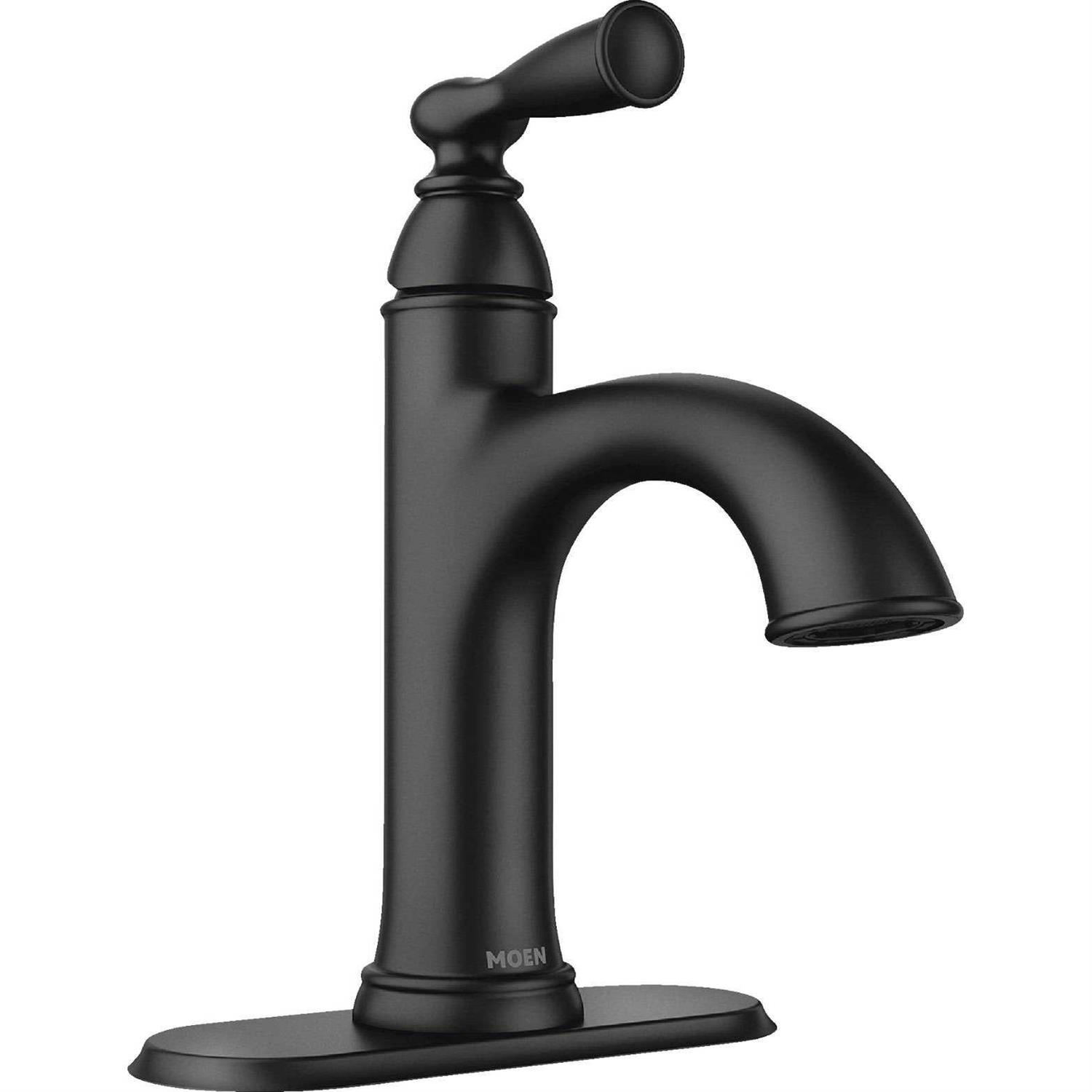 Moen Banbury Matte Black 1-Handle Bathroom Faucet