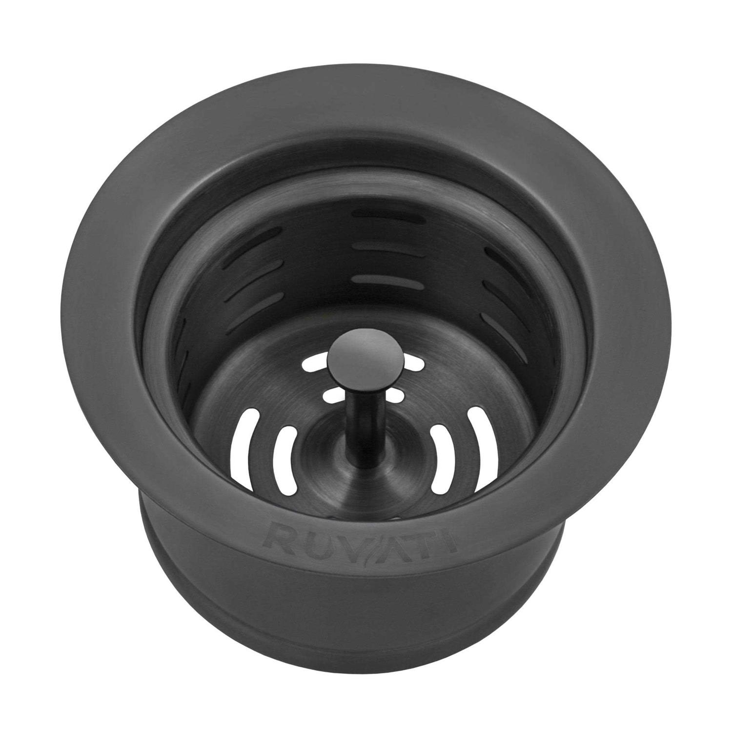 Alternative view of Ruvati Extended Garbage Disposal Flange with Deep Basket Strainer for Kitchen Sinks RVA1049ST