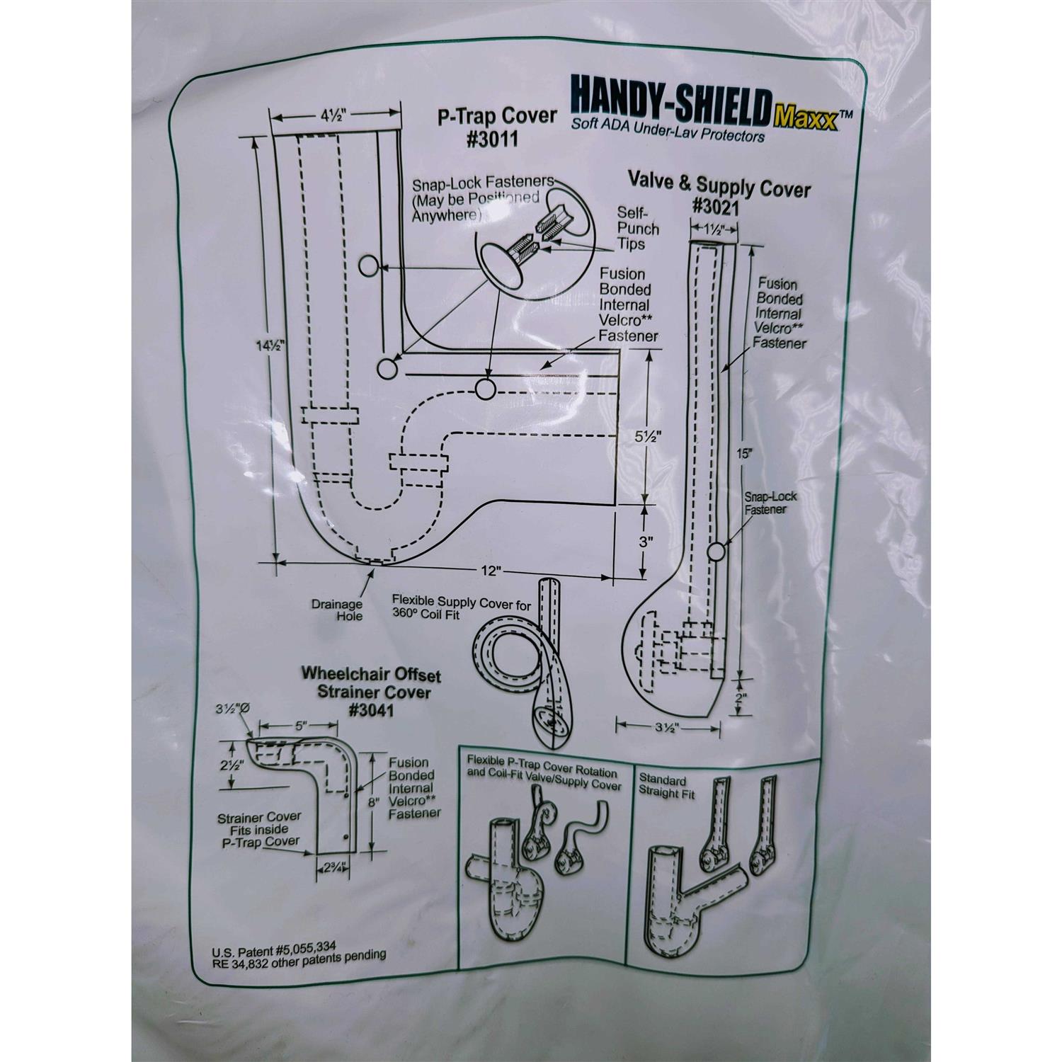 Alternative view of Plumberex Specialty Products Inc. Handy-shield Maxx Ada-Compliant Soft PVC P-Trap Cover 3011
