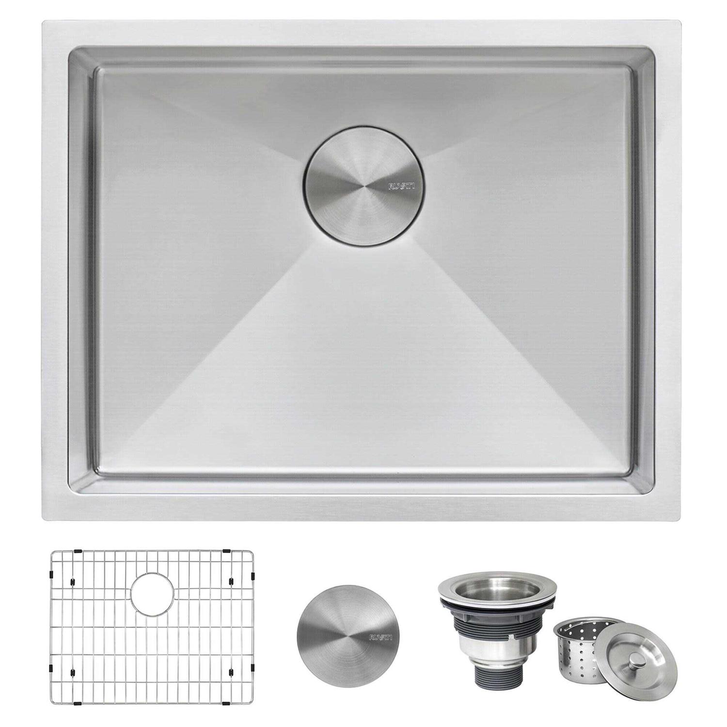 Ruvati 21-inch Undermount Tight Radius 16 Gauge Stainless Steel Bar Prep Kitchen Sink Single Bowl RVH7121