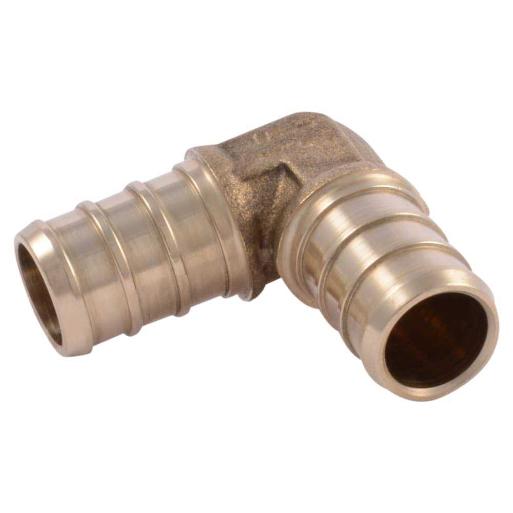 SharkBite 1/2-in PEX Crimp Brass 90-Degree Elbow Stainless Steel