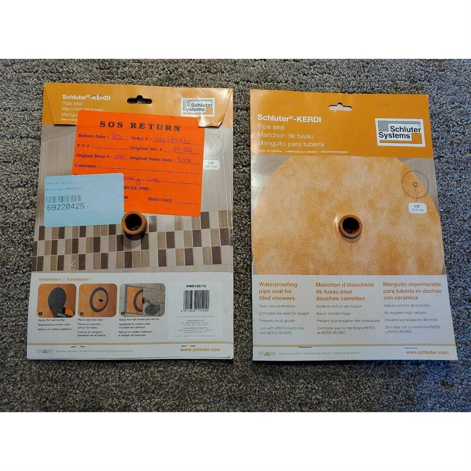 Alternative view of Schluter Kerdi Pipe Seal 3/4