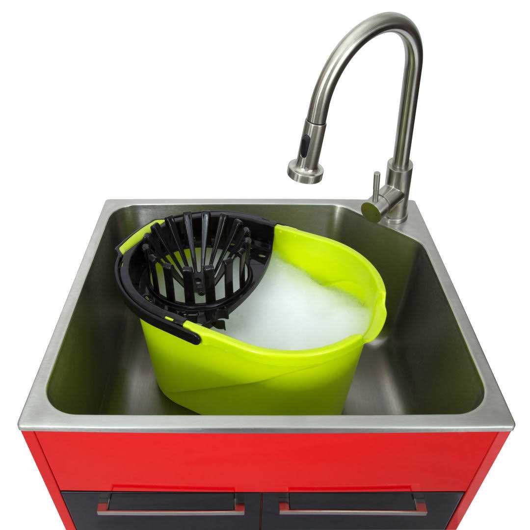 Alternative view of Presenza All-in-One 24 in. x 21.2 in. x 34 in. Stainless Steel Drop-in Sink and Cabinet with Faucet 75977