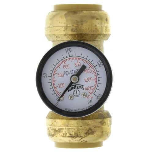 SharkBite 1-in Push-to-Connect Pressure-Gauge Tee